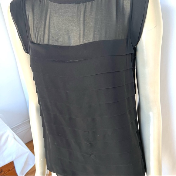 THE LIMITED Black Silk Chiffon Blouse - Picture 11 of 13